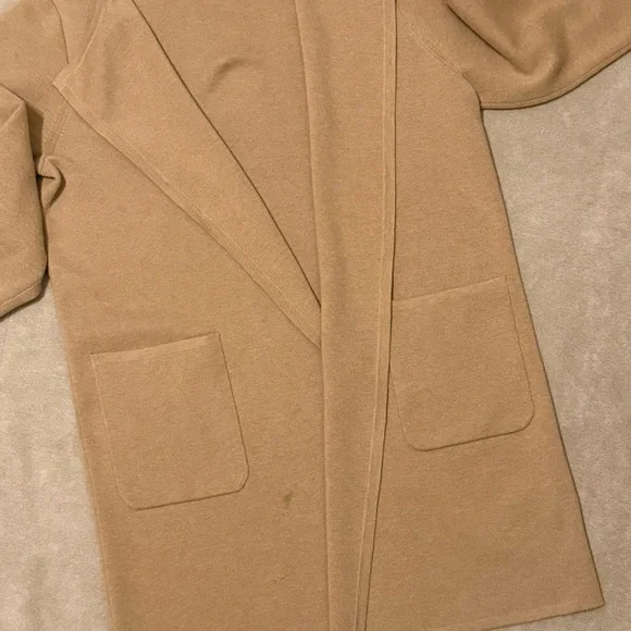 J.Crew Re-Imagined Camel Knit Jacket / Long Cardigan | Medium - Picture 3 of 9